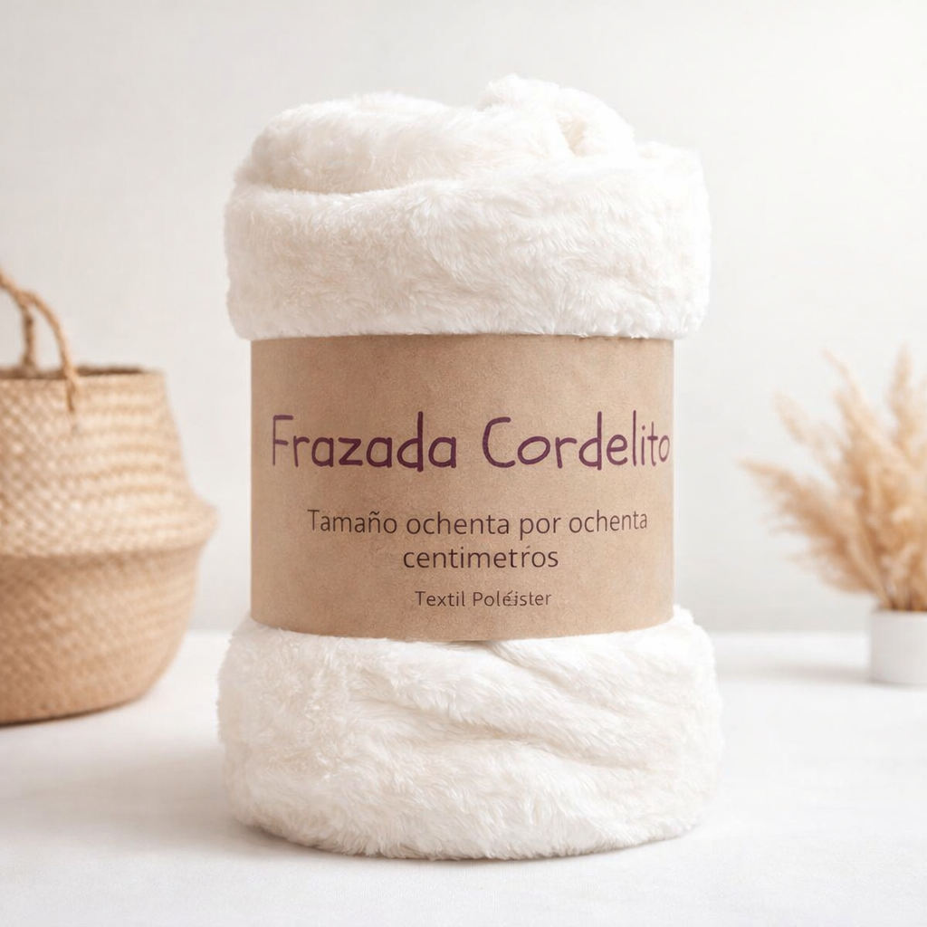 Frazada Corderito para Bebé 80x80 cm | Suave, liviana y calientita