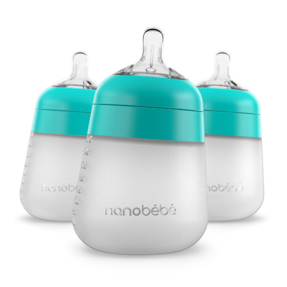 Set 3 Mamaderas Silicona Flexy NanoBebé 150mL