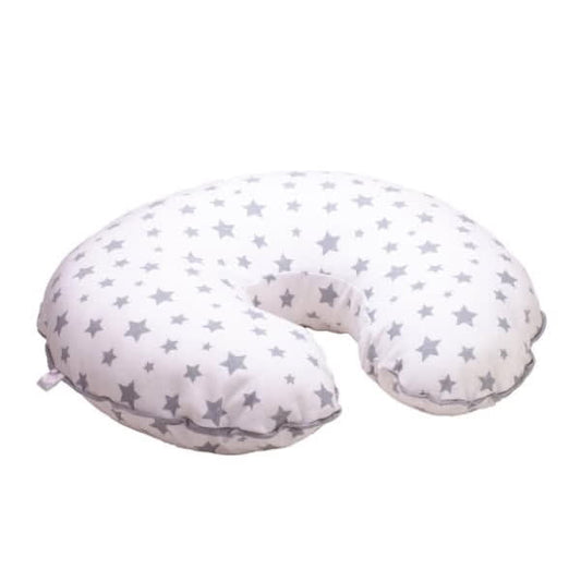 Cojín de Lactancia Soft Blanco Estrella Gris