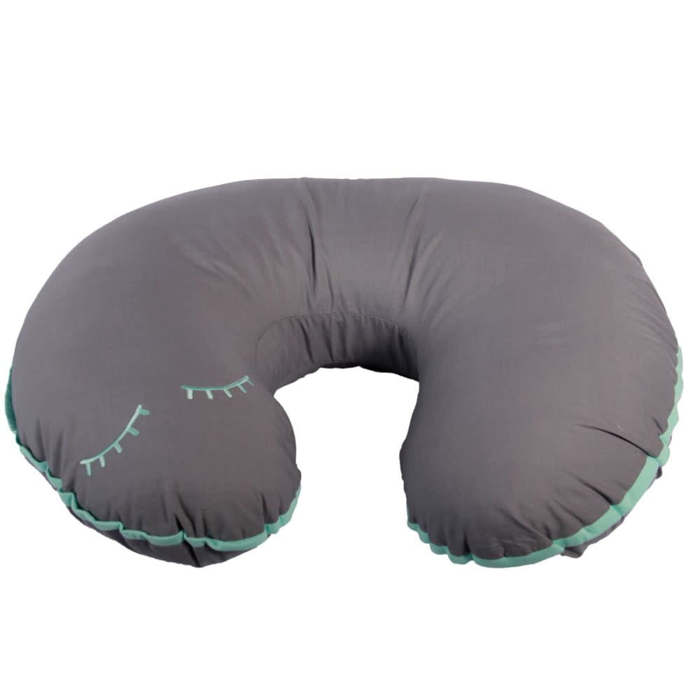 Cojín de Lactancia Soft Gris Pestaña Menta
