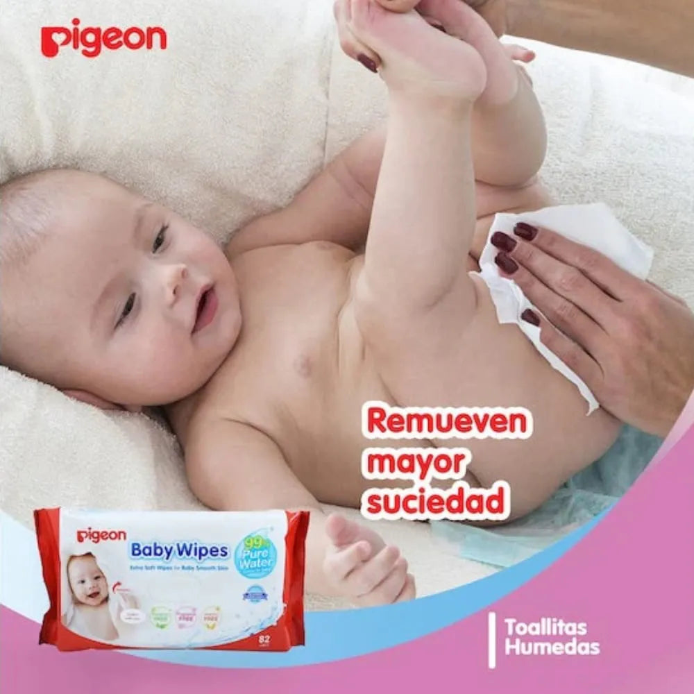 Toallitas Húmedas Pigeon 99% Agua Pura – Pack 6×82 Unidades