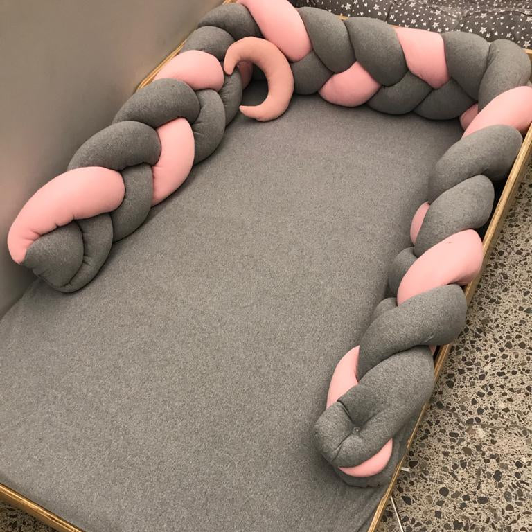 Trenza Chichonera Rosa/Gris