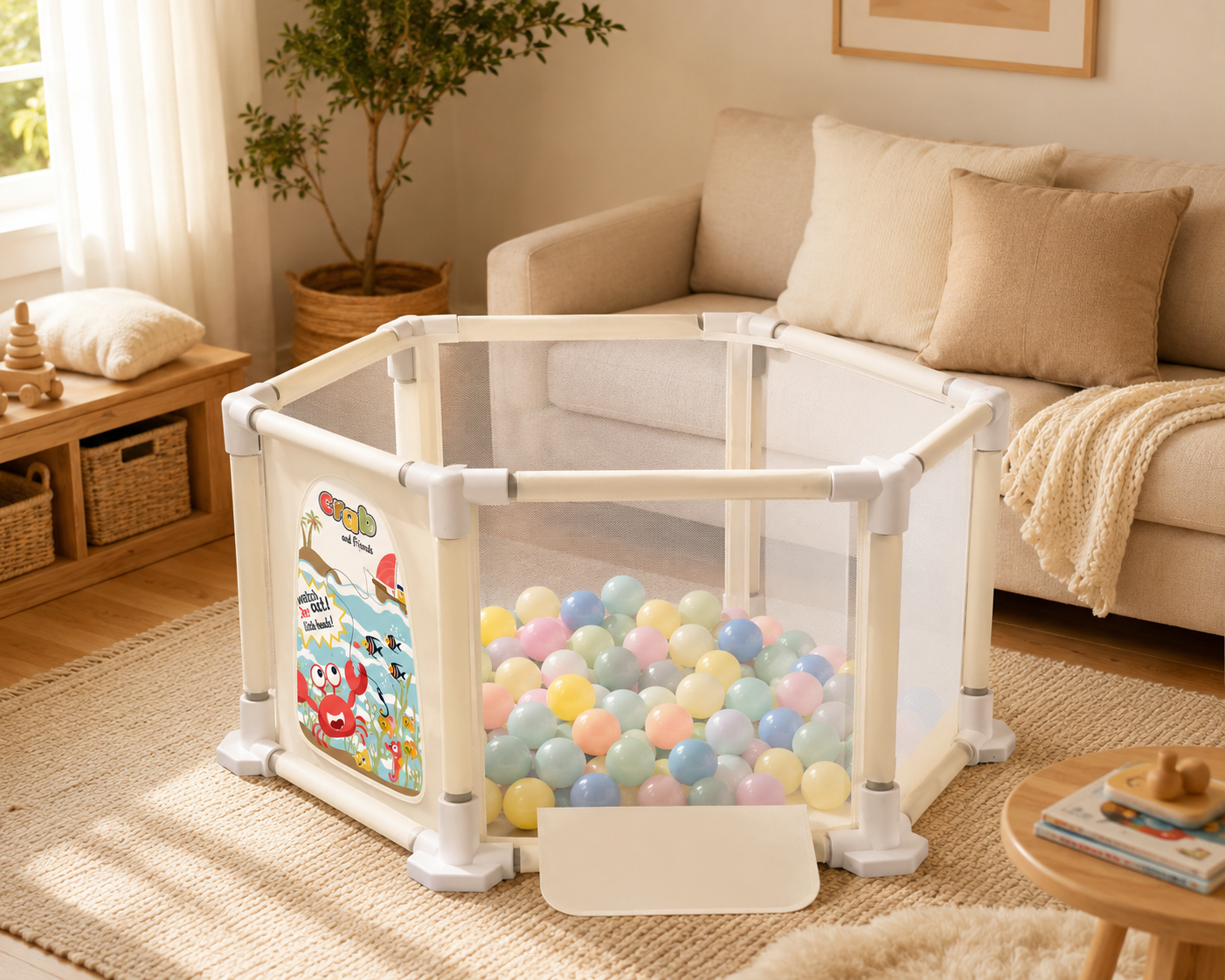 Corral Hexagonal para Bebé | Espacio Seguro de Juego y Estimulación