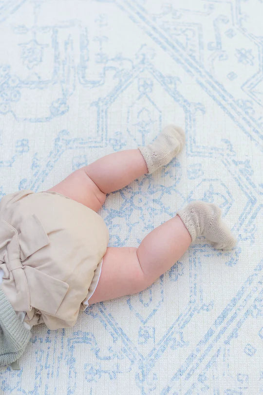 Play Mat Persa Celeste / Hojas y Puntos Nude