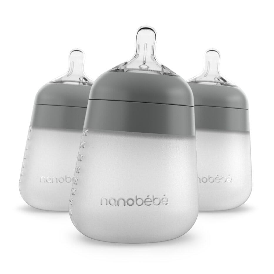 Set 3 Mamaderas Silicona Flexy NanoBebé 270ML