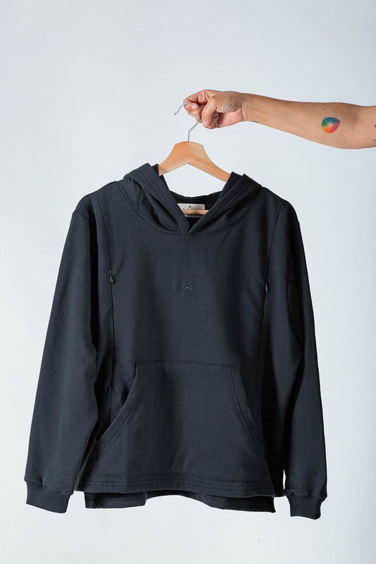 Polerón de Lactancia Hoodie Negro