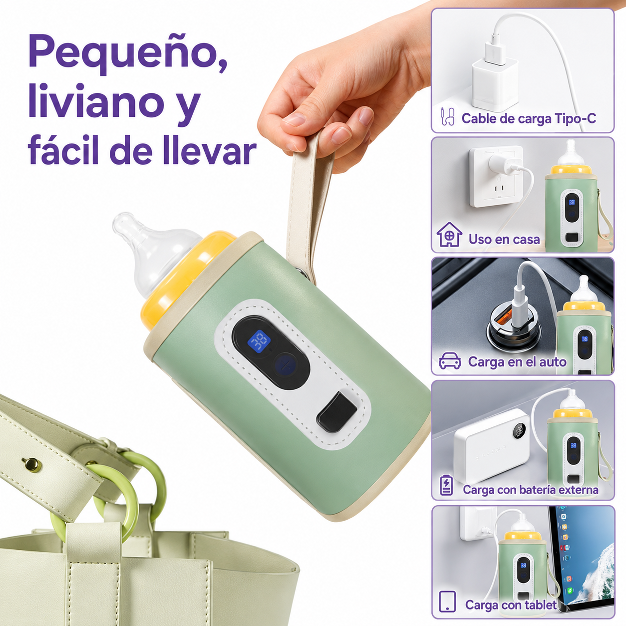 Calentador de Mamadera Portátil USB | Conserva la Temperatura del Biberón