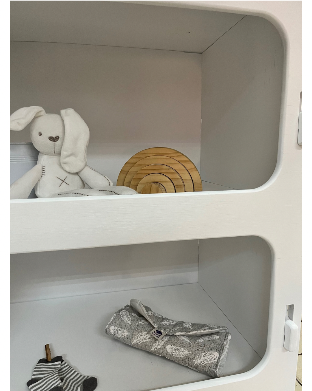 Mudador Blanco para Bebé de Madera | Mudador Ensamble Nueve Lunas B (Reacondicionado)