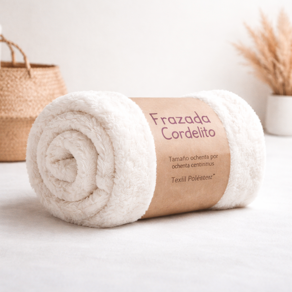 Frazada Corderito para Bebé 80x80 cm | Suave, liviana y calientita