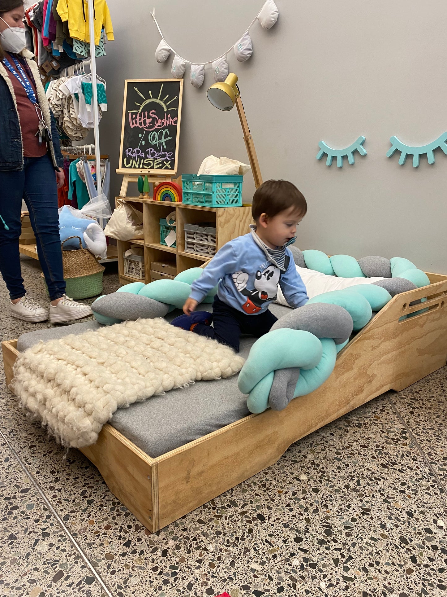 Cama Transición Montessori con Colchón Incluido | Nueve Lunas Chile