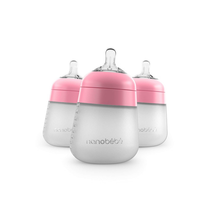 Set 3 Mamaderas Silicona Flexy NanoBebé 270ML
