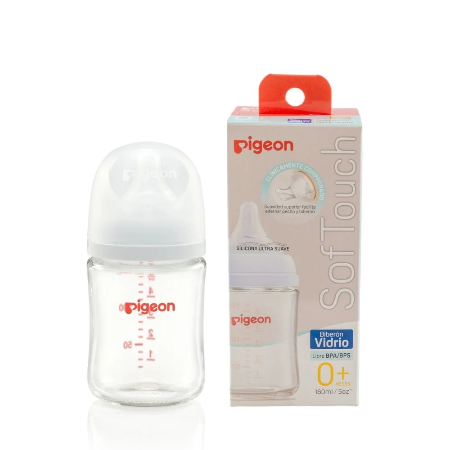 Mamadera Pigeon Softouch de Vidrio 160 ml