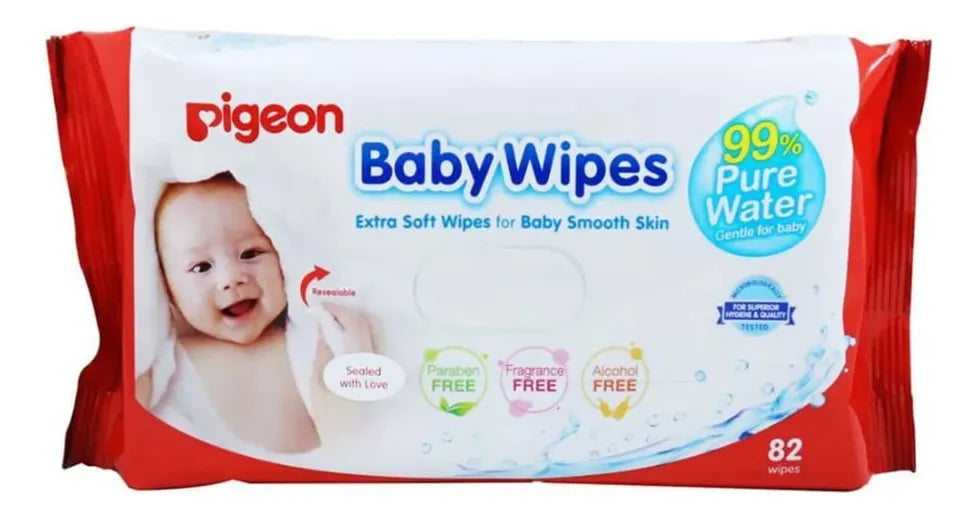 Toallitas Húmedas Pigeon 99% Agua Pura – Pack 6×82 Unidades