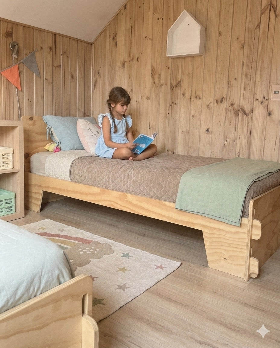 Cama ensamble Crecer 1,5 y 1 plaza