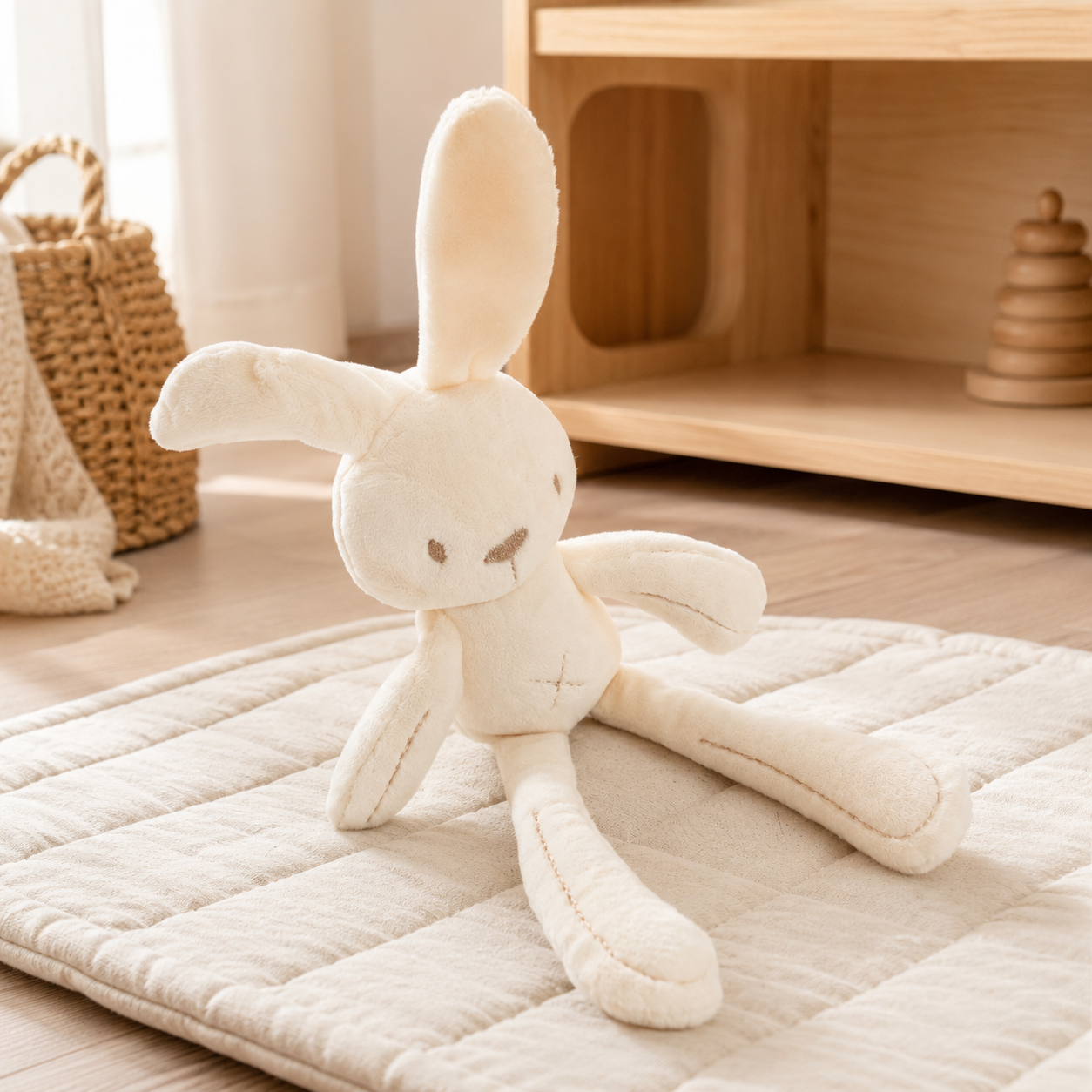 Conejo peluche sonajero suave