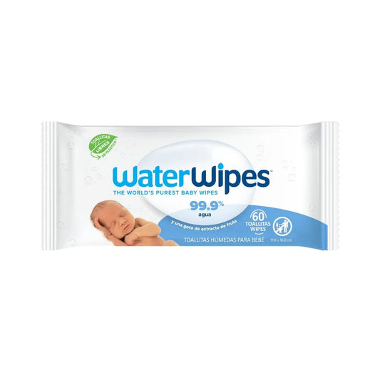 Toallitas Húmedas Biodegradables 60 un. – 99 % Agua Pura